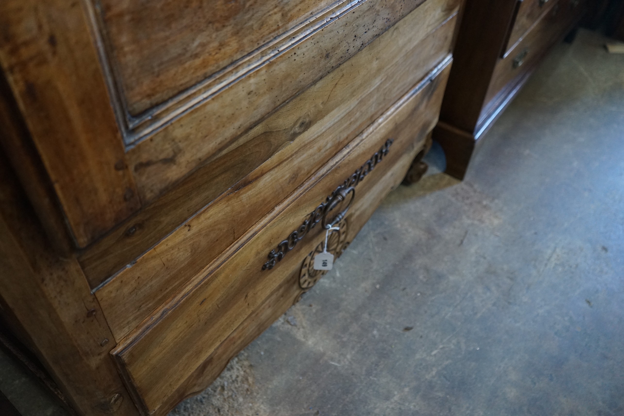 A Regency style mahogany secretaire bookcase, width 85cm, depth 49cm, height 186cm